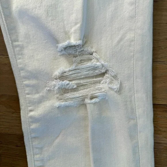 Abercrombie Skinny White Distressed Jeans Felix Stretch 32x34 - Picture 10 of 11